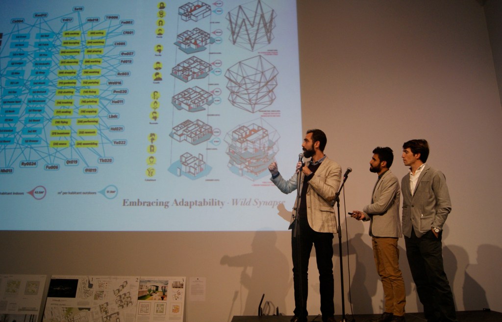 Wild Synapse is not a Project, it is an Attitude. With this proposal the architecture office formed by Borja Sallago Zambrano, Alan Cortez de la Concha, and Manuel Pinilla Fernandez has won the First Prize at Europan13 in Espoo, Finland. Last December 4th they received said award in Helsinki at the hands of Europan Finland's organizers. The office's project approaches an architectural program for students and faculty at Aalto University's campus in Otaniemi, with the particular difficulty of its insertion in woodlands bordering a EU's protected Natura 2000 site. The jury highlighted the proposal's sensitivity for minimizing its footprint on site, as well as its expressive construction, and the adaptability it provides to the relation between inhabitants and surrounding nature. Authors and image copyright holders: Borja Sallago Zambrano, Alan Cortez de la Concha, Manuel Pinilla Fernandez. Competition collaborators: Ana Georgina Hernandez Aranda — graphic designer —, Francisco Crespo Burgueño, Alba Sospedra Arrufat, Luisa Daza Reyes y Fernando Basurto Gallegos — architecture students —. Office's website: bammm architecture office www.bam-mm.com